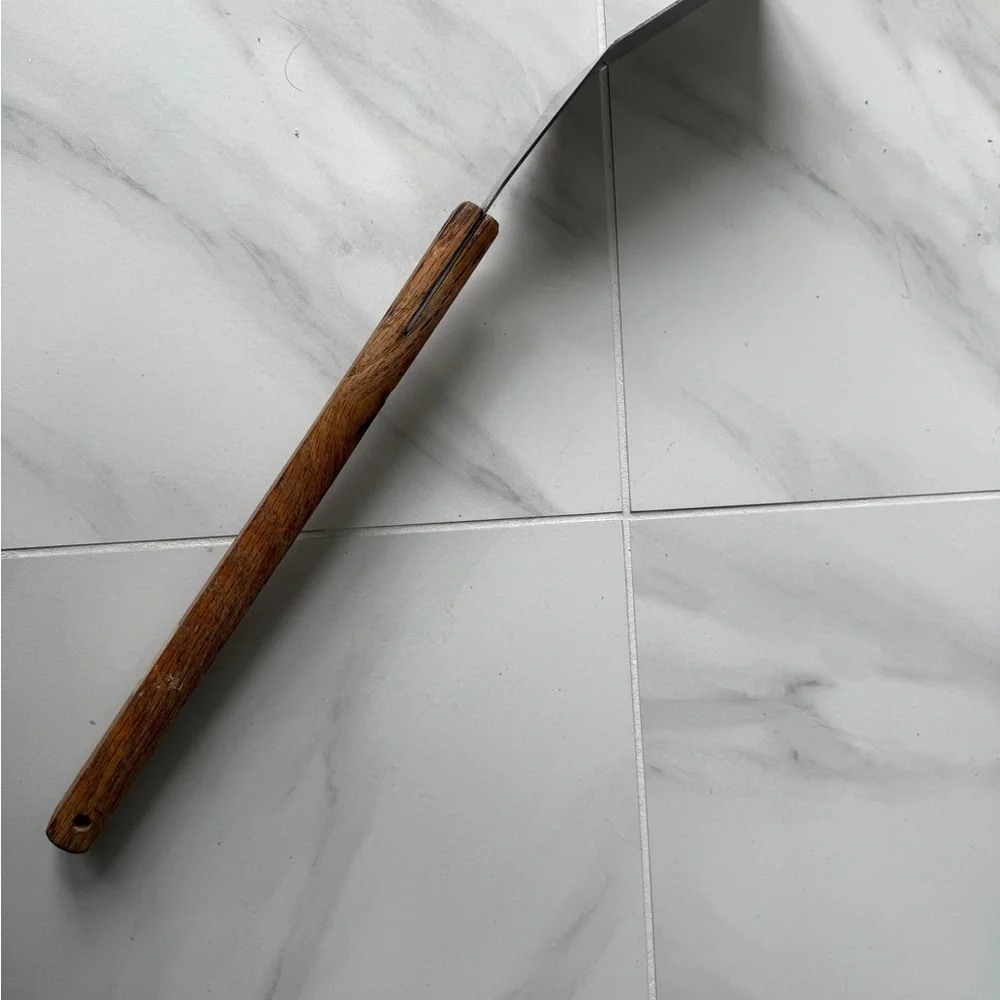 Vintage Stainless Steel BBQ Spatula Wood Handle Large